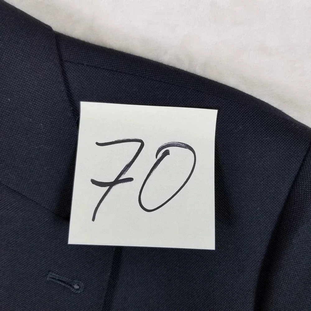 Club Monaco Blazer Mens 42L Navy Italian Tropical Wool Grant Fit Sport Coat